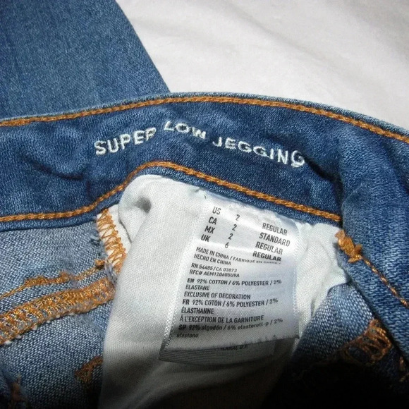 AMERICAN EAGLE Stretch Distressed Jeggings Jeans 2 - Picture 4 of 6